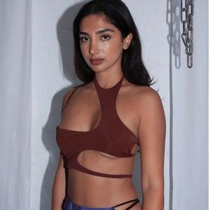 Never worn CHANTELLE LUCYL - BROWN PUCCI HALTERNECK TOP Auné Store